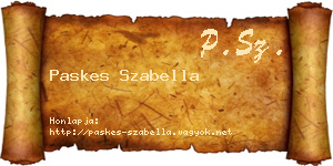 Paskes Szabella névjegykártya